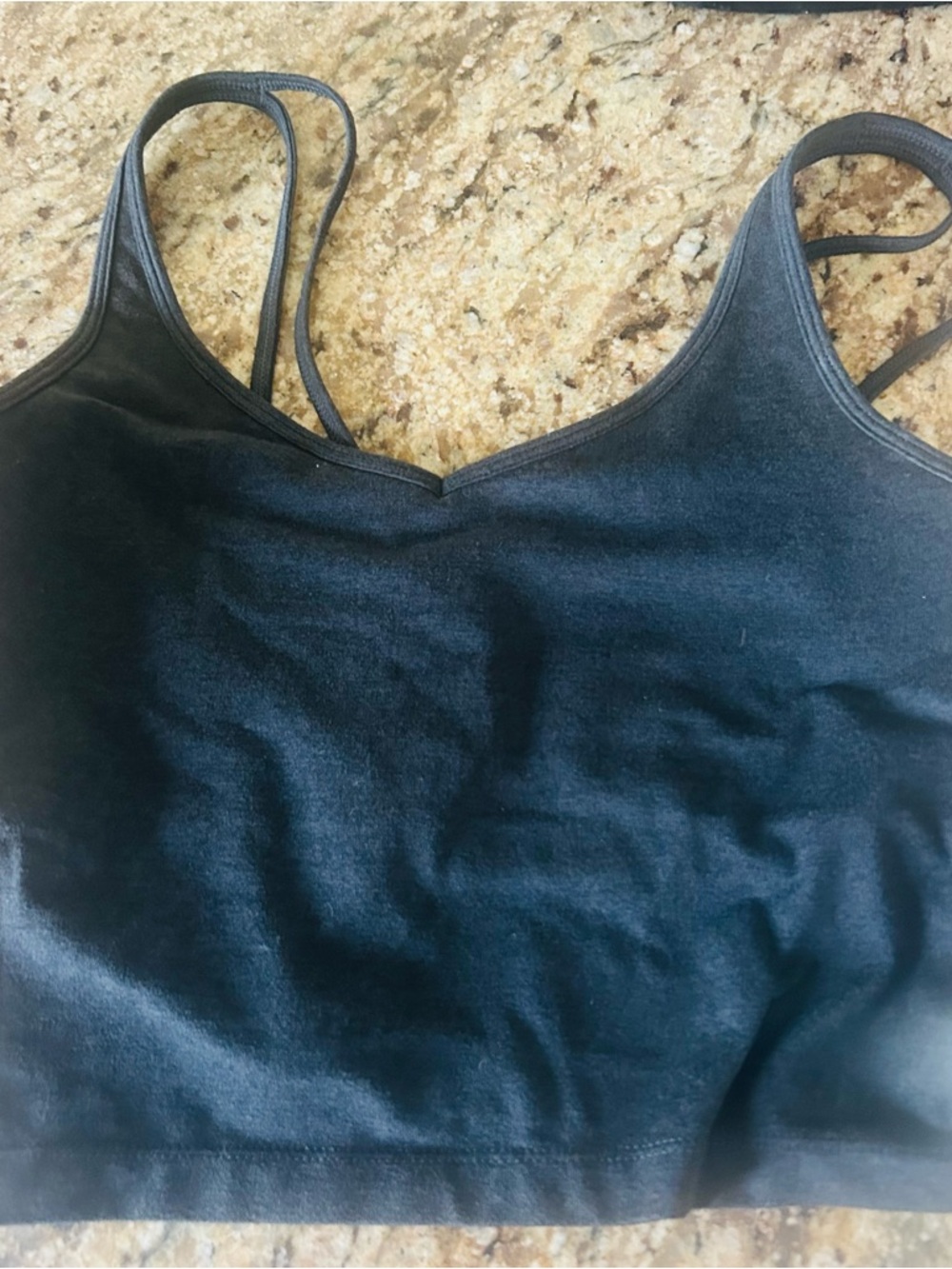 Vuori gray Double-Strap built in bra  Crop Tank size medium